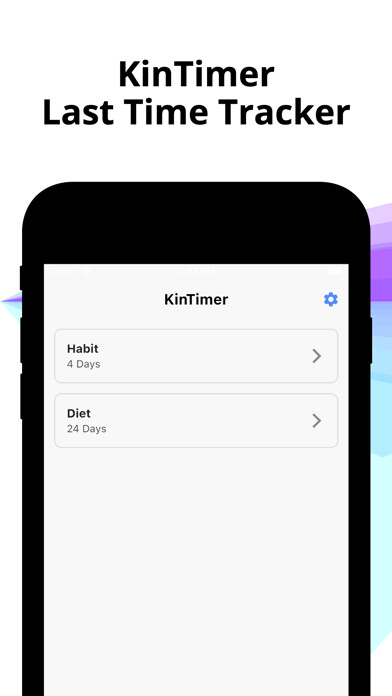 Emulate iPhone app KinTimer: Last Time Tracker using MyAndroid Emulate iPhone app KinTimer: Last Time Tracker using MyAndroid