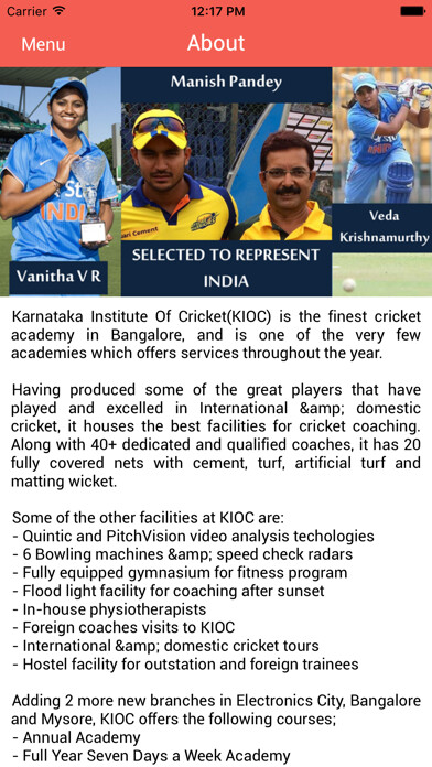 Emulate iPhone app KIOC Karnataka Inst of Cricket using MyAndroid Emulate iPhone app KIOC Karnataka Inst of Cricket using MyAndroid