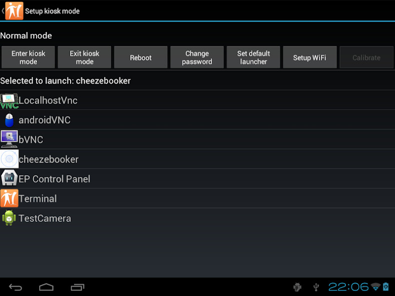 Emulate Android APK Kiosk Mode Launcher
