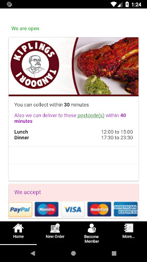 Run android online APK Kiplings Tandoori from MyAndroid or emulate Kiplings Tandoori using MyAndroid
