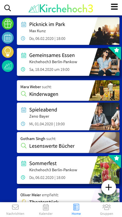 Emulate iPhone app Kirchehoch3 Berlin-Pankow using MyAndroid