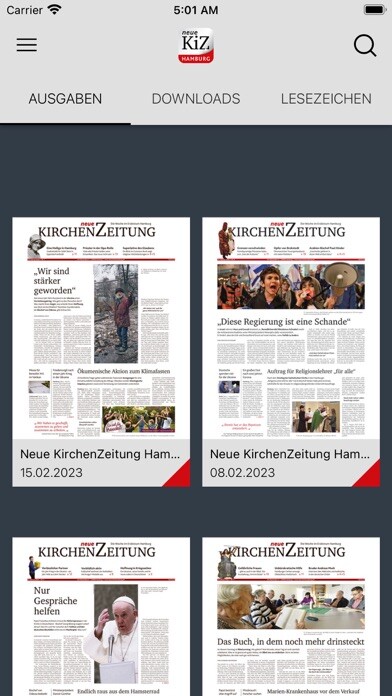 Emulate iPhone app Kirchenzeitung Hamburg using MyAndroid Emulate iPhone app Kirchenzeitung Hamburg using MyAndroid