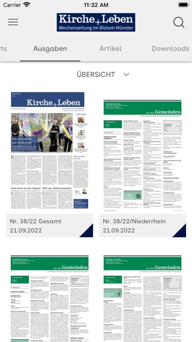 Emulate iPhone app Kirche und Leben using MyAndroid