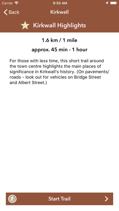 Emulate iPhone app Kirkwall History & Heritage using MyAndroid