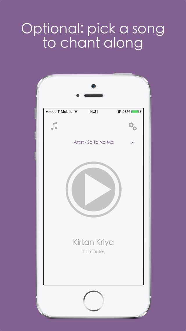 Emulate iPhone app Kirtan Kriya Timer using MyAndroid