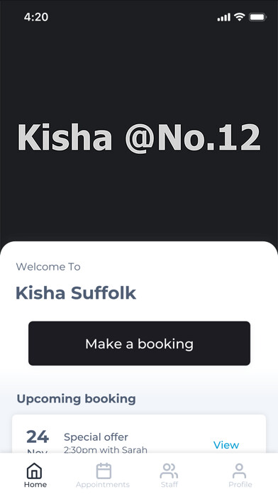 Emulate iPhone app Kisha Suffolk using MyAndroid