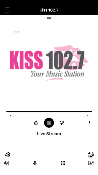 Emulate iPhone app Kiss 102.7 using MyAndroid