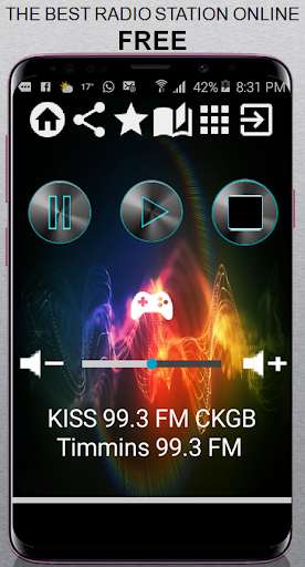 Emulate Android APK KISS 99.3 FM CKGB Timmins 99.3 FM CA App Radio Fre