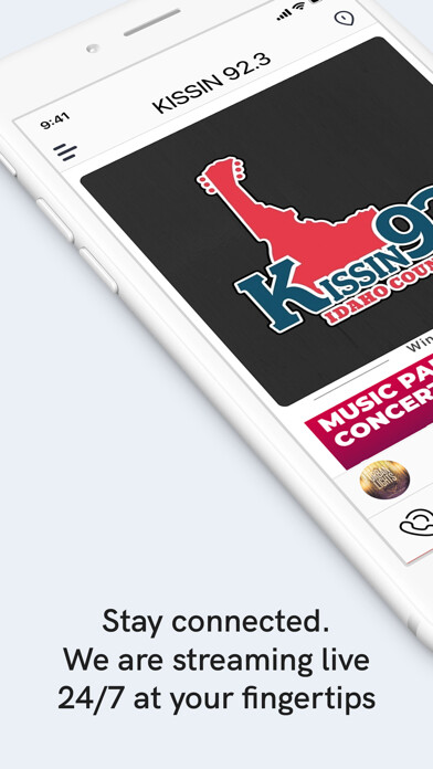 Emulate iPhone app KISSIN 92.3 using MyAndroid