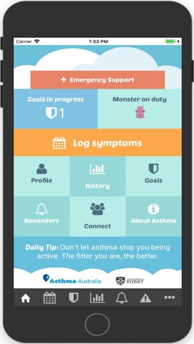 Emulate iPhone app Kiss myAsthma using MyAndroid