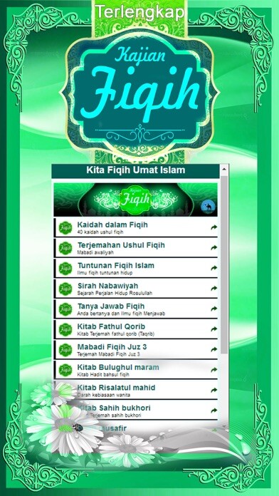 Emulate iPhone app Kitab Ilmu Fiqih Tuntunan Hukum Islam using MyAndroid