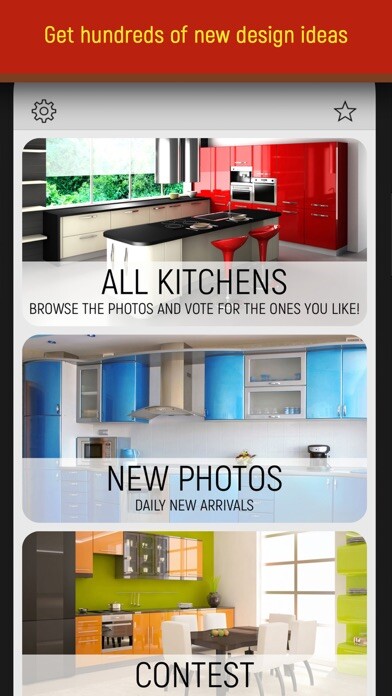 Emulate iPhone app Kitchens. Interiors design using MyAndroid