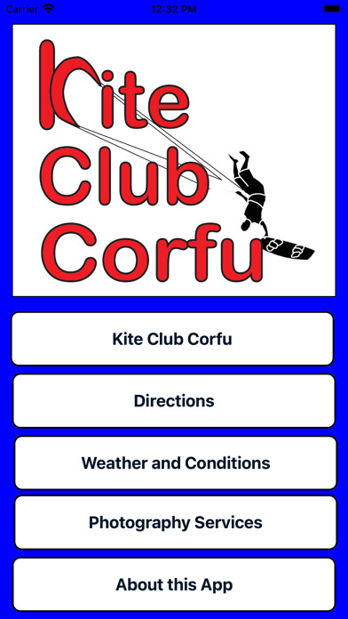 Emulate iPhone app Kite Club Corfu using MyAndroid