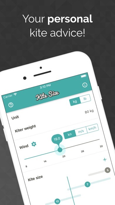 Emulate iPhone app Kite Size Calculator using MyAndroid Emulate iPhone app Kite Size Calculator using MyAndroid