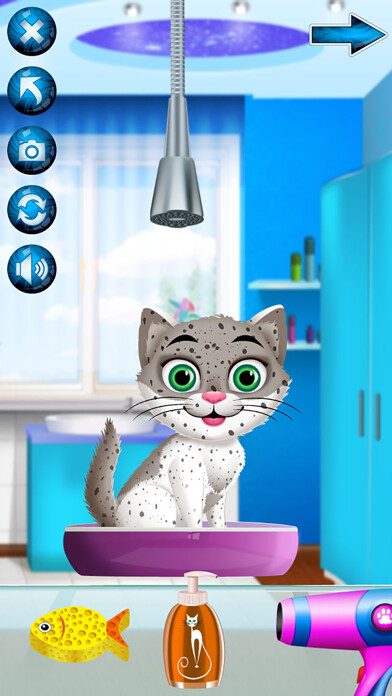 Emulate iPhone app Kitten Spa - Animal Makeover Games (Boys & Girls) using MyAndroid