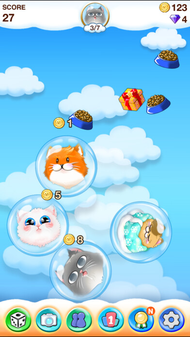 Emulate iPhone app Kitty2048 - Merge Cats using MyAndroid