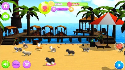 Emulate iPhone app Kitty And Puppy Running using MyAndroid