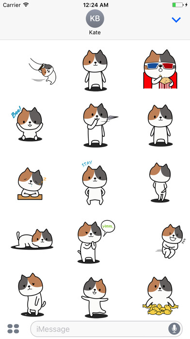 Emulate iPhone app KITTy Cat Animated Stickers using MyAndroid Emulate iPhone app KITTy Cat Animated Stickers using MyAndroid