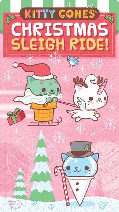 Emulate iPhone app Kitty Cones Christmas using MyAndroid
