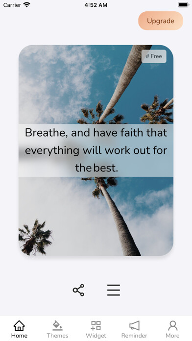 Emulate iPhone app Kiwi: Daily Motivation Quotes using MyAndroid