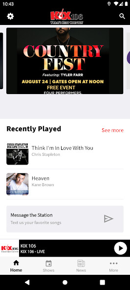 Emulate iPhone app KIX 106 using MyAndroid Emulate iPhone app KIX 106 using MyAndroid
