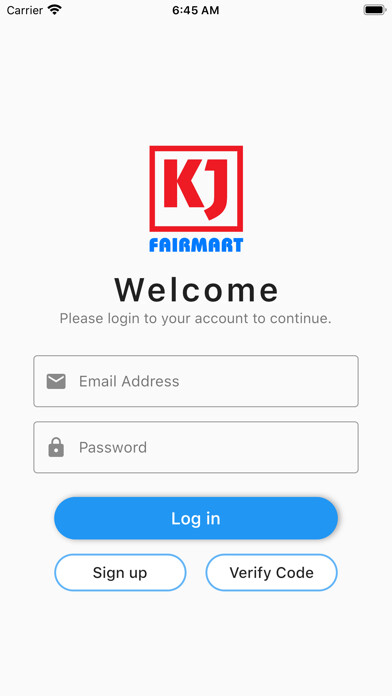 Emulate iPhone app KJ Fairmart using MyAndroid