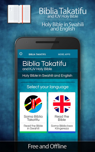 Run android online APK KJV Bible and Swahili Biblia Takatifu from MyAndroid or emulate KJV Bible and Swahili Biblia Takatifu using MyAndroid