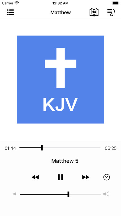 Emulate iPhone app KJV Bible Books & Audio using MyAndroid
