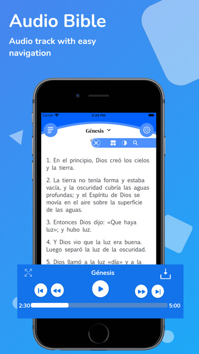 Emulate iPhone app KJV Biblia Audio en español using MyAndroid Emulate iPhone app KJV Biblia Audio en español using MyAndroid
