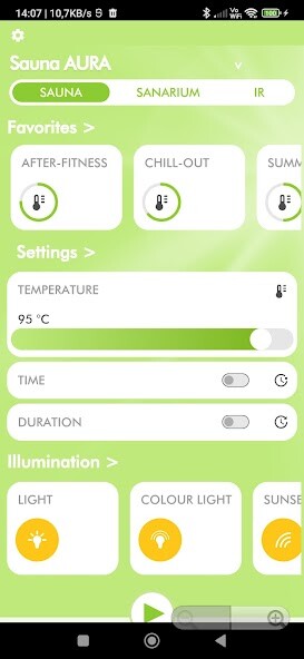 Emulate iPhone app KLAFS Sauna using MyAndroid Emulate iPhone app KLAFS Sauna using MyAndroid