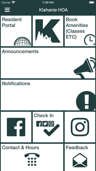 Emulate iPhone app Klahanie HOA using MyAndroid