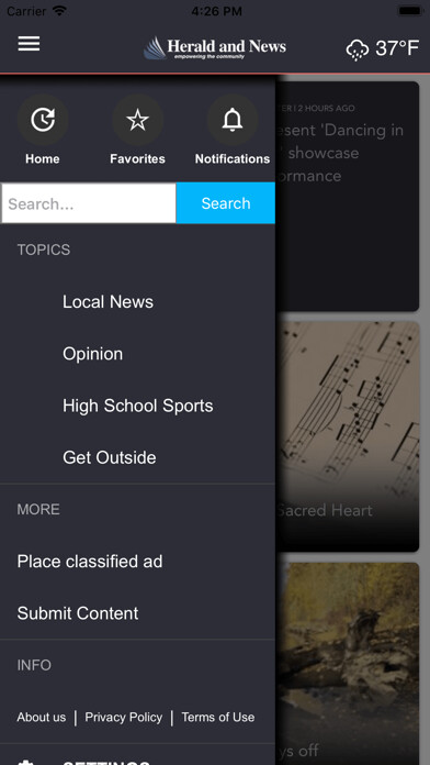 Emulate iPhone app Klamath Herald and News using MyAndroid Emulate iPhone app Klamath Herald and News using MyAndroid