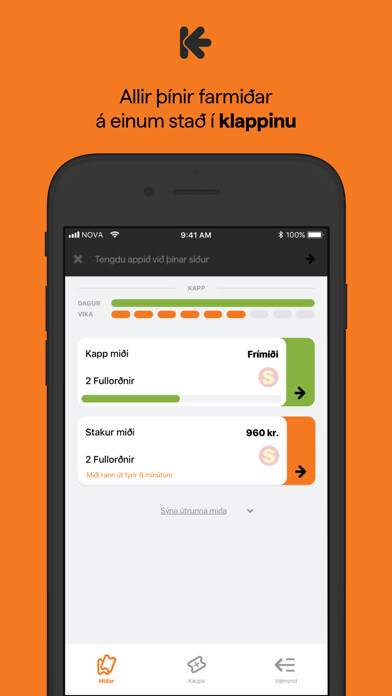 Emulate iPhone app Klappið using MyAndroid