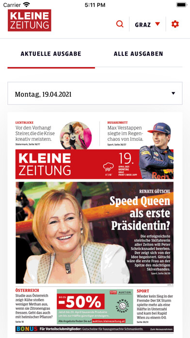 Emulate iPhone app Kleine Zeitung E-Paper using MyAndroid Emulate iPhone app Kleine Zeitung E-Paper using MyAndroid