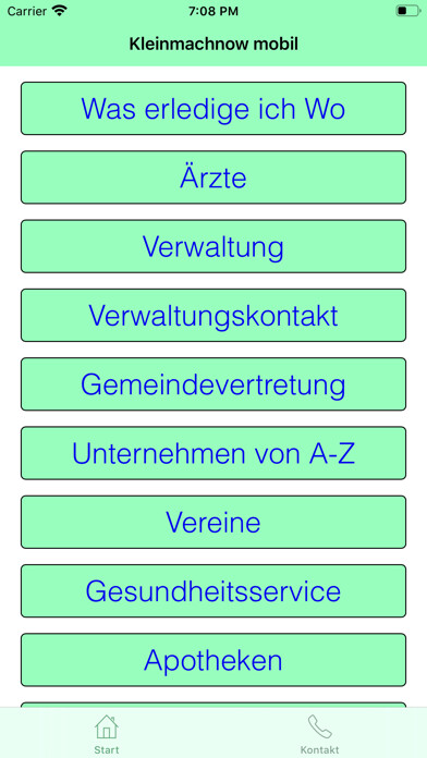 Emulate iPhone app Kleinmachnow using MyAndroid