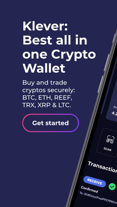 Emulate iPhone app Klever: Secure Crypto Wallet using MyAndroid