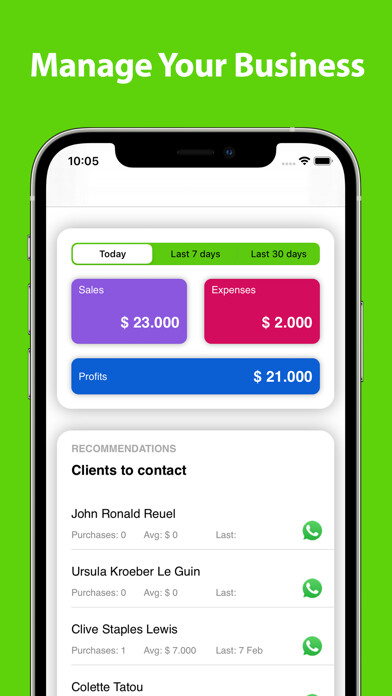 Emulate iPhone app Kliware: Your business manager using MyAndroid