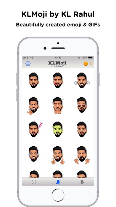 Emulate iPhone app KLMoji by KL Rahul using MyAndroid