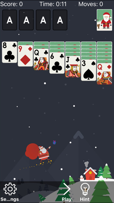 Emulate iPhone app Klondike Solitaire: Christmas using MyAndroid