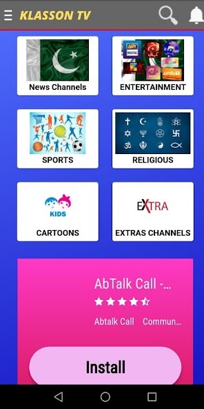 Run android online APK KLOSSAN LIVE TV from MyAndroid or emulate KLOSSAN LIVE TV using MyAndroid