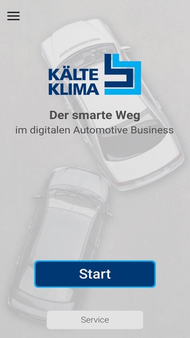 Emulate iPhone app Kälte Klima Schaden App using MyAndroid