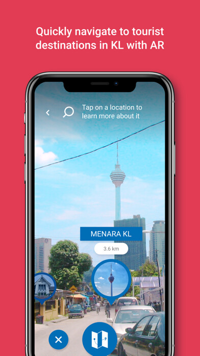 Emulate iPhone app KL Tower - Point of Interest using MyAndroid