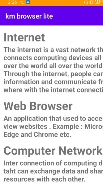 Run android online APK KM Browser Lite from MyAndroid or emulate KM Browser Lite using MyAndroid