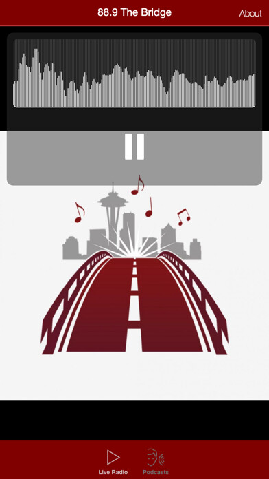 Emulate iPhone app KMIH 88.9 The Bridge using MyAndroid