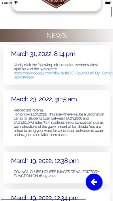 Emulate iPhone app KMR International School CBSE using MyAndroid