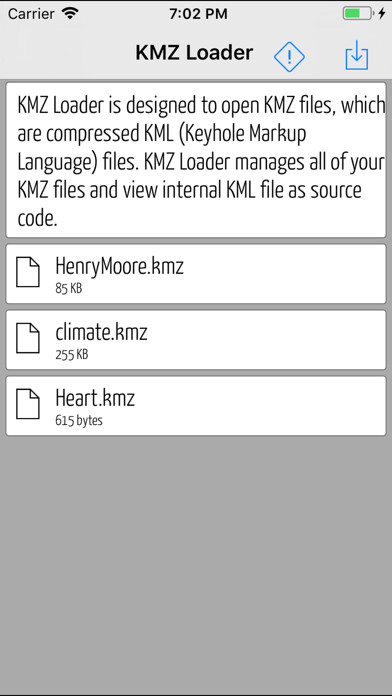 Emulate iPhone app KMZ Loader using MyAndroid