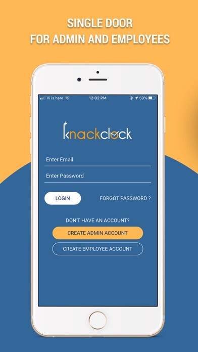 Emulate iPhone app KnackClock Time Tracking using MyAndroid