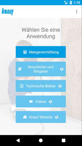 Run android online APK Knauf - Mengenermittlung und Brandschutzrechner from MyAndroid or emulate Knauf - Mengenermittlung und Brandschutzrechner using MyAndroid