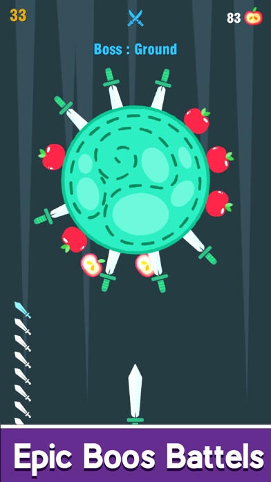Emulate iPhone app Knife Apple Hit-Shoot Apples using MyAndroid
