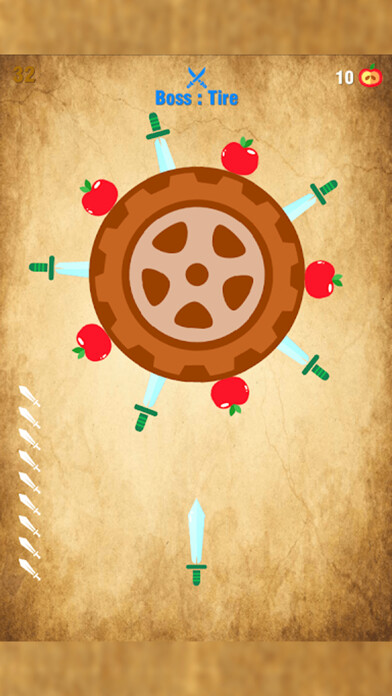 Emulate iPhone app Knife Games Throw Hit Target using MyAndroid
